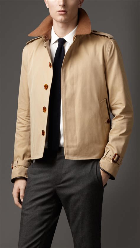 Burberry coat with wool collar